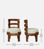 Dinklage Sheesham Wood Slipper Chairs with Cushion In Natural Finish