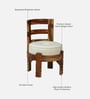 Dinklage Sheesham Wood Slipper Chairs with Cushion In Natural Finish
