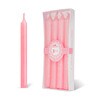4Pcs Pink Dinner Wax Candles
