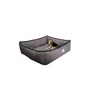 Dinzo- Large Grey & Black Cotton Bolstered Pet Bed