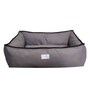 Dinzo- Large Grey & Black Cotton Bolstered Pet Bed