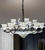 Diretta Smart Voice LED Chandelier Light | Modern Designer Ceiling Fixture with Voice Control | Elegant Lighting for Living Room, Bedroom & Dining Area