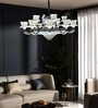Diretta Smart Voice LED Chandelier Light | Modern Designer Ceiling Fixture with Voice Control | Elegant Lighting for Living Room, Bedroom & Dining Area