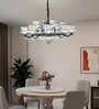 Diretta Smart Voice LED Chandelier Light | Modern Designer Ceiling Fixture with Voice Control | Elegant Lighting for Living Room, Bedroom & Dining Area