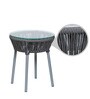 Disc Metal Table in Dark Grey Finish