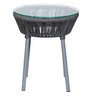 Disc Metal Table in Dark Grey Finish