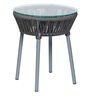 Disc Metal Table in Dark Grey Finish