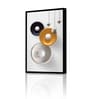 Disck Lamp Multicolour Engineered Wood Framed Canvas Wall Painting