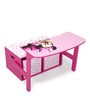 Disney Minnie Mouse 3 in 1 Convertible Bench Desk with Storage in Multi Colour