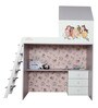 Disney Princess Loft Bed with Study Space in White Finish