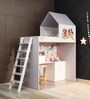 Disney Princess Loft Bed with Study Space in White Finish