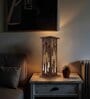 Disperse Wooden Table Lamp with Brown Base