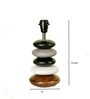 Beige Shade Multicolor Wooden Stone Handmade Antique Table Lamp