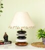 Beige Handpainted Shade Multicolor Wooden Stone Handmade Antique Table Lamp