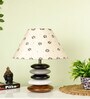 Beige Handpainted Shade Multicolor Wooden Stone Handmade Antique Table Lamp