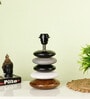 Black Handpainted Shade Multicolor Wooden Stone Handmade Antique Table Lamp
