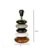 Black Handpainted Shade Multicolor Wooden Stone Handmade Antique Table Lamp