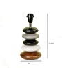 Black Shade Multicolor Wooden Stone Handmade Antique Table Lamp