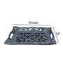 Distress Handcarved Grey Rustic Handpainted  Wood  Serving Tray