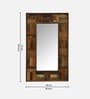 Distress Solid Wood Distress Wood Mirror Small Rectangular Wall Mirror