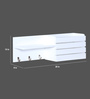 Sheesham Wood Floating Wall Shelf with Key Holder in White colour