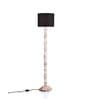 Distress White Floor Lamp With Black Cotton Shade