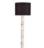 Distress White Floor Lamp With Black Cotton Shade