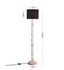 Distress White Floor Lamp With Black Cotton Shade