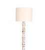Distress White Floor Lamp With White Cotton Shade