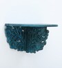 Blue MDF Fixed Bracket Wall Shelf