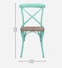 Thornley Metal Cafe Chair in Green Colour (Set of 2)