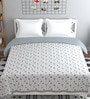 Grey Floral 80 GSM Double Bed Dohar