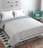 Grey Floral 80 GSM Double Bed Dohar
