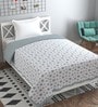 Grey Floral 80 GSM Single Bed Dohar