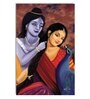 Divine Aura Of Radha Krishna Canvas Printed Art Prints