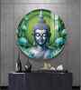 Divine Buddha Acrylic Round Wall Art