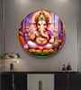 Divine Ganesh Ji Acrylic Round Wall Art