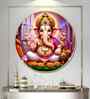 Divine Ganesh Ji Acrylic Round Wall Art