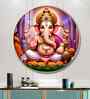 Divine Ganesh Ji Acrylic Round Wall Art