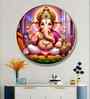 Divine Ganesh Ji Acrylic Round Wall Art