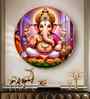Divine Ganesh Ji Acrylic Round Wall Art