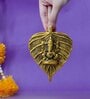 Divine Gold Ganesh Leaf Wall Hanging for Wealth, Wisdom, and Divine Protection