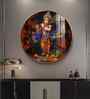 Divine Harmony Of Krishna Acrylic Round Wall Art