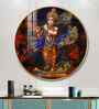 Divine Harmony Of Krishna Acrylic Round Wall Art
