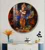 Divine Harmony Of Krishna Acrylic Round Wall Art