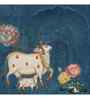Divine Pichwai Trio Krishna with Cows Pichwai Set of 3 Canvas Art Panels