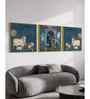 Divine Pichwai Trio Krishna with Cows Pichwai Set of 3 Canvas Art Panels