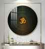 Divine Radiance Om Acrylic Round Wall Art