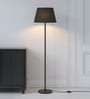 Divine Trends Floor Lamp Standing Modern Black 5ft Height with 16 inches Black Lampshade