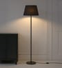 Divine Trends Floor Lamp Standing Modern Black 5ft Height with 16 inches Black Lampshade